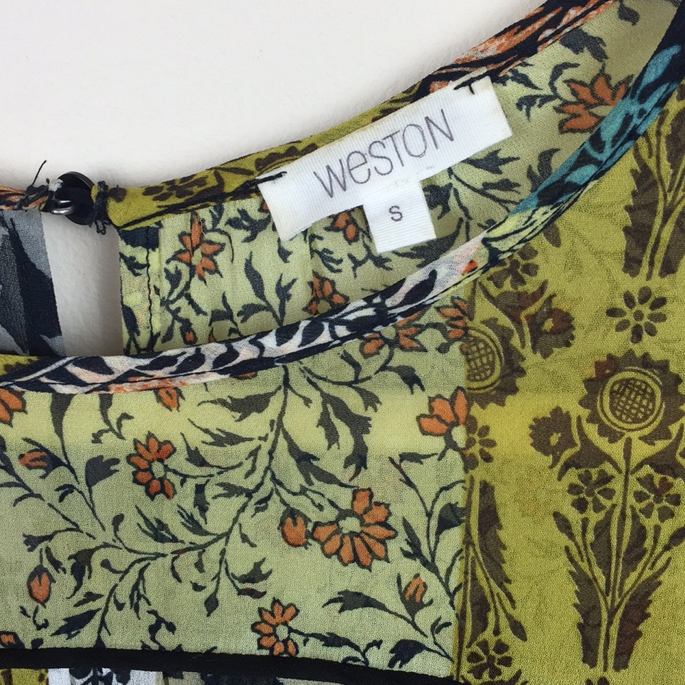 Anthro - Weston - Deka Floral Patchwork Blouse View 4